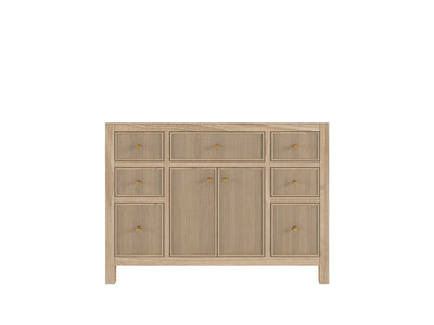 Sonoma Reeded Teak Wood 48 in. W x 22 in. D Single Sink Bathroom Vanity