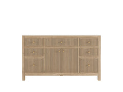 Sonoma Reeded Teak Wood 60 in. W x 22 in. D Single Sink Bathroom Vanity - photo 6