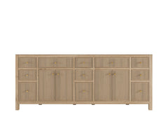 Sonoma Reeded Teak Wood 84 in. W x 22 in. D Double Sink Bathroom Vanity - photo 6