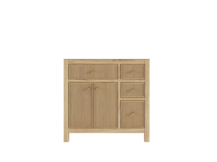 Sonoma Teak Wood 36 in. W x 22 in. D Left Offset Sink Bathroom Vanity - photo 6