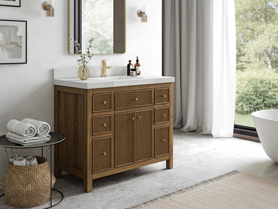 Sonoma Teak Wood 42 in. W x 22 in. D Single Sink Bathroom Vanity