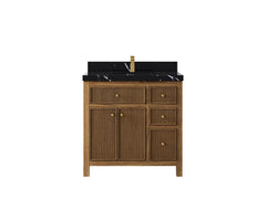 Sonoma Reeded Teak Wood 36 in. W x 22 in. D Center Sink Bathroom Vanity - photo 6