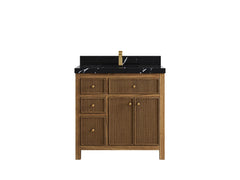 Sonoma Reeded Teak Wood 36 in. W x 22 in. D with Center Sink Premium Bathroom Vanity - photo 6