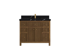 Sonoma Reeded Teak Wood 42 in. W x 22 in. D Single Sink Bathroom Vanity - photo 7