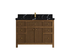 Sonoma Reeded Teak Wood 48 in. W x 22 in. D Single Sink Bathroom Vanity - photo 7
