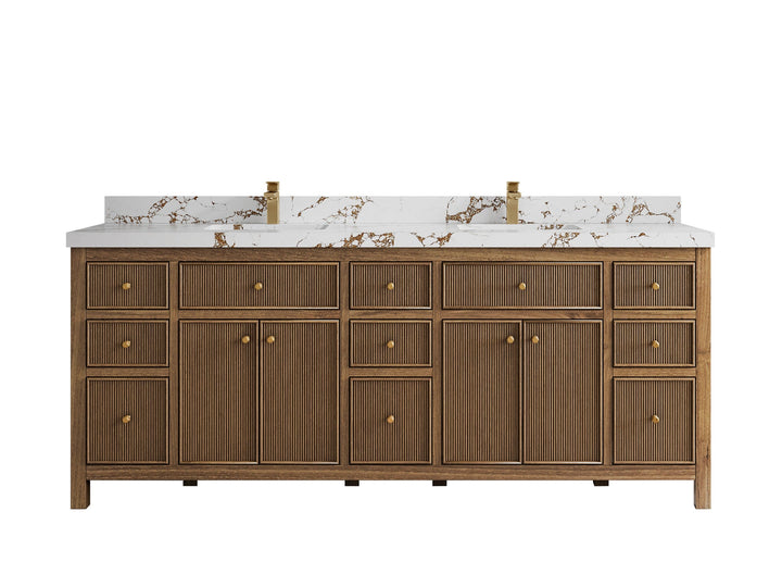 Sonoma Teak Wood 84 in. W x 22 in. D Double Sink Bathroom Vanity - photo 21
