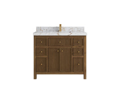 Sonoma Reeded Teak Wood 42 in. W x 22 in. D Single Sink Bathroom Vanity - photo 22
