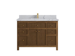 Sonoma Reeded Teak Wood 48 in. W x 22 in. D Single Sink Bathroom Vanity - photo 23