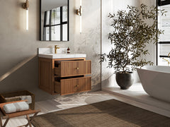 Sonoma Floating Teak 24 in. W x 22 in. D Single Sink Bathroom Vanity - photo 3