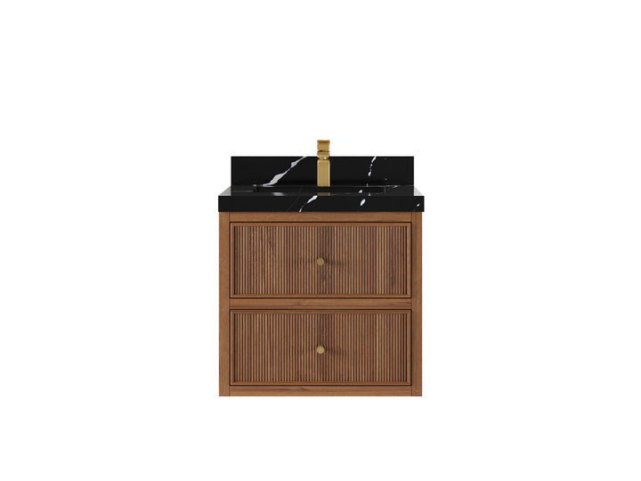 Sonoma Floating Teak 24 in. W x 22 in. D Single Sink Bathroom Vanity - photo 6
