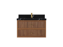 Sonoma Reeded Floating Teak 36 in. W x 22 in. D Center Sink Bathroom Vanity - photo 6