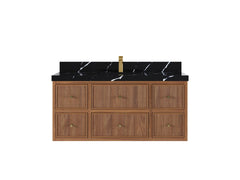 Sonoma Reeded Floating Teak 48 in. W x 22 in. D Single Sink Bathroom Vanity - photo 6