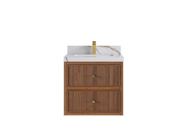 Sonoma Floating Teak 24 in. W x 22 in. D Single Sink Bathroom Vanity - photo 7