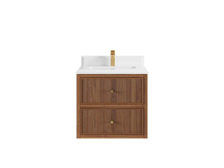 Sonoma Floating Teak 24 in. W x 22 in. D Single Sink Bathroom Vanity - photo 15