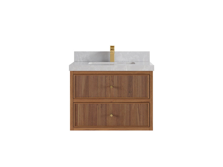 Sonoma Floating Teak 30 in. W x 22 in. D Single Sink Bathroom Vanity - photo 18