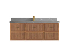 Sonoma Reeded Floating Teak 60 in. W x 22 in. D Single Sink Bathroom Vanity - photo 18