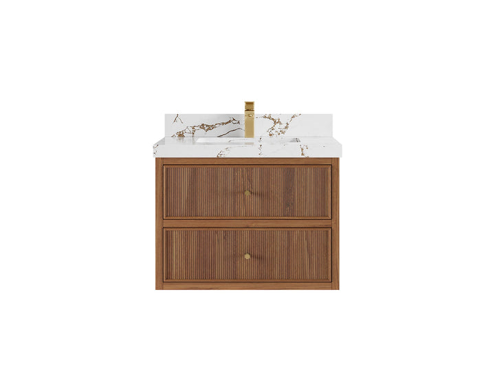 Sonoma Floating Teak 30 in. W x 22 in. D Single Sink Bathroom Vanity - photo 20