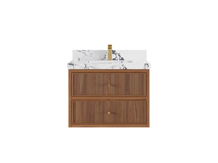 Sonoma Floating Teak 30 in. W x 22 in. D Single Sink Bathroom Vanity - photo 22