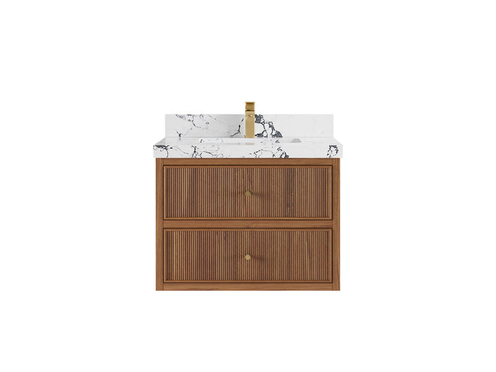Sonoma Floating Teak 30 in. W x 22 in. D Single Sink Bathroom Vanity - photo 18