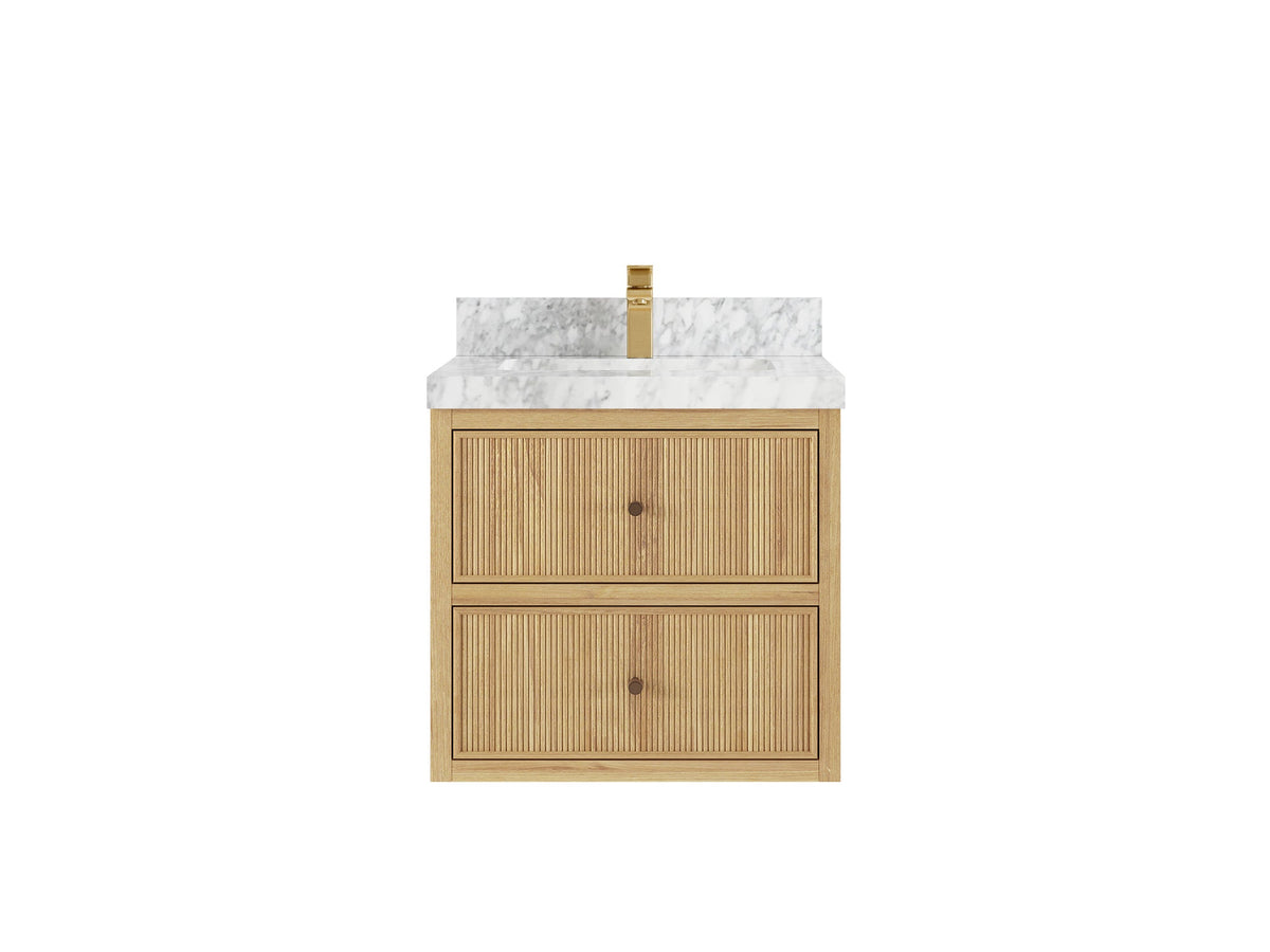 Sonoma Floating Teak 24 in. W x 22 in. D Single Sink Bathroom Vanity