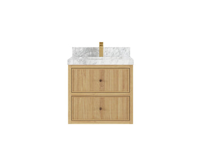 Sonoma Floating Teak 24 in. W x 22 in. D Single Sink Bathroom Vanity