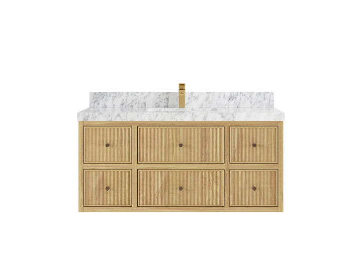 Sonoma Floating Teak 48 in. W x 22 in. D Single Sink Bathroom Vanity - photo 11