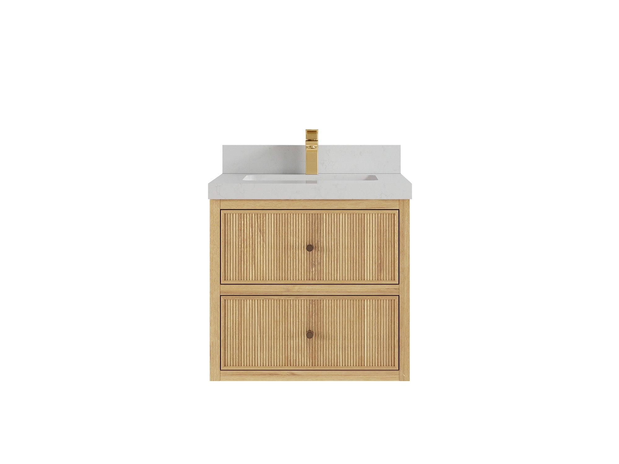 Sonoma Floating Teak 24 in. W x 22 in. D Single Sink Bathroom Vanity