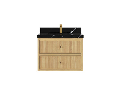 Sonoma Floating Teak 30 in. W x 22 in. D Single Sink Bathroom Vanity