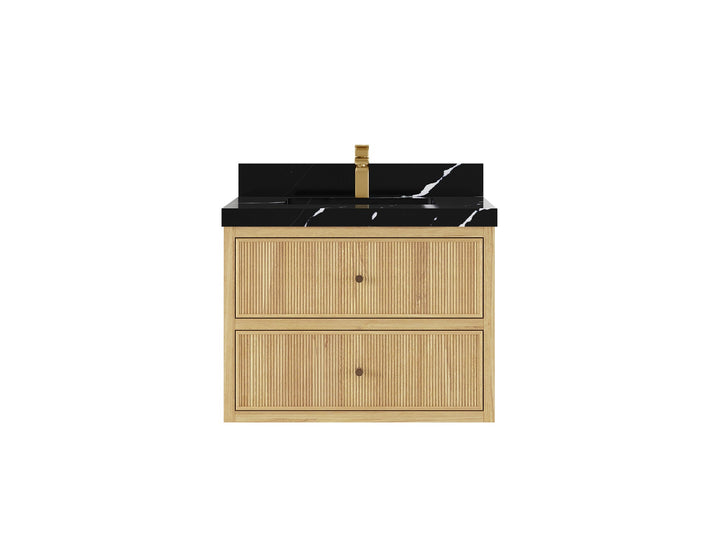 Sonoma Floating Teak 30 in. W x 22 in. D Single Sink Bathroom Vanity - photo 6