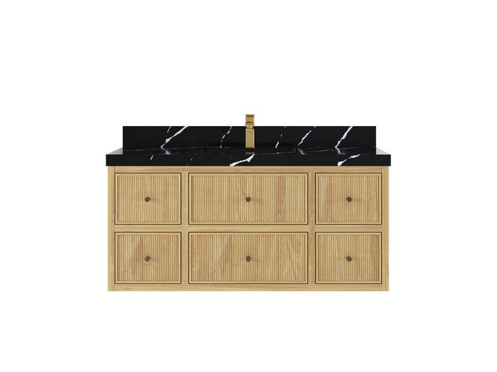 Sonoma Floating Teak 48 in. W x 22 in. D Single Sink Bathroom Vanity - photo 6