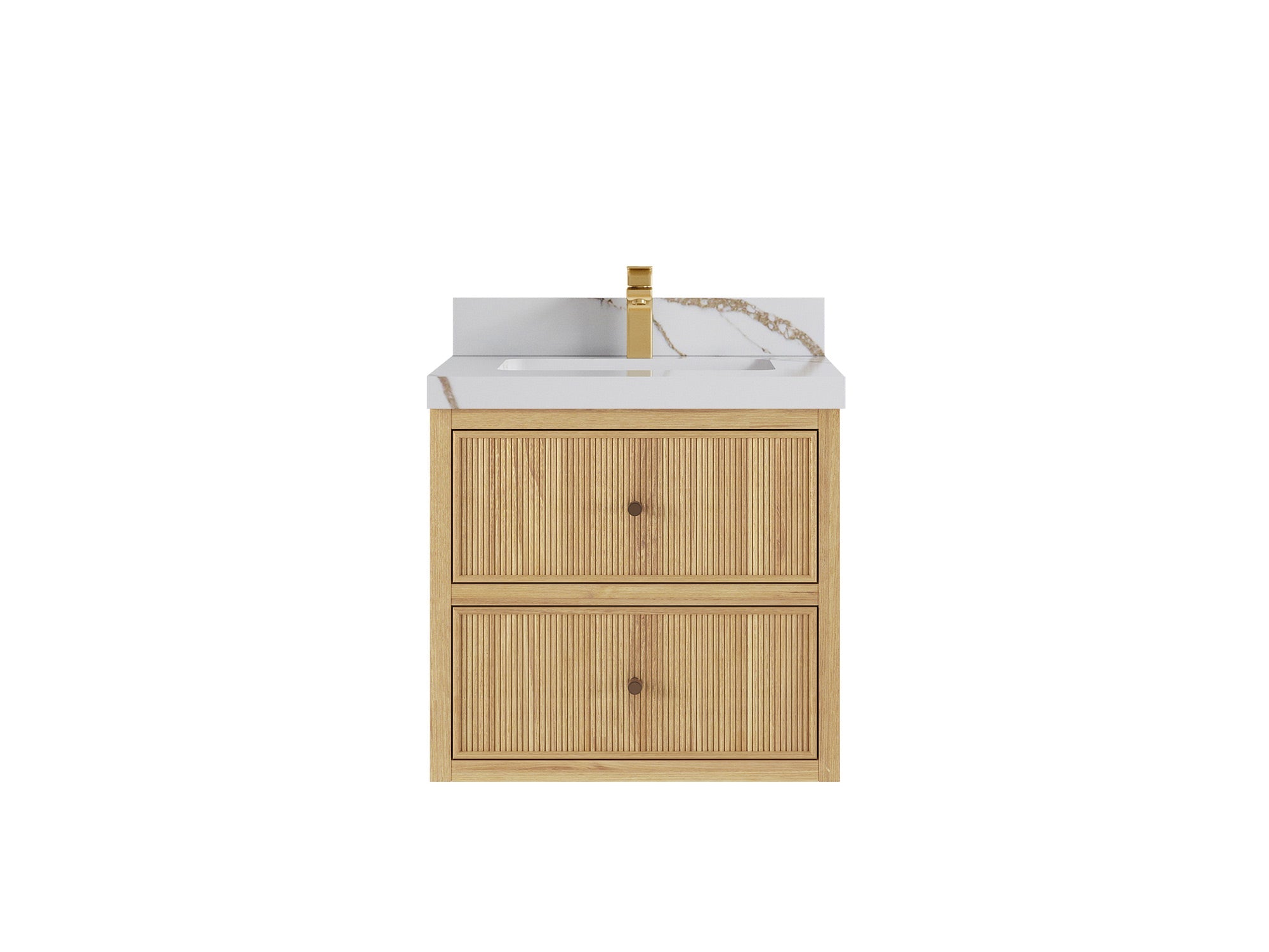 Sonoma Floating Teak 24 in. W x 22 in. D Single Sink Bathroom Vanity