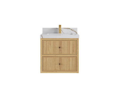 Sonoma Floating Teak 24 in. W x 22 in. D Single Sink Bathroom Vanity