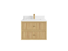 Sonoma Floating Teak 30 in. W x 22 in. D Single Sink Bathroom Vanity - photo 15