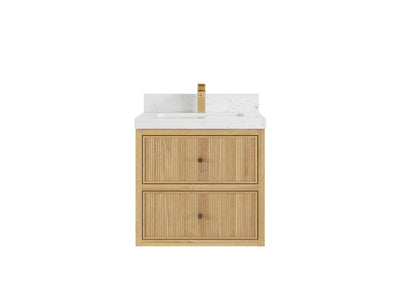 Sonoma Floating Teak 24 in. W x 22 in. D Single Sink Bathroom Vanity