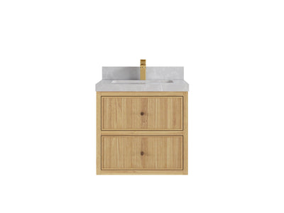 Sonoma Floating Teak 24 in. W x 22 in. D Single Sink Bathroom Vanity