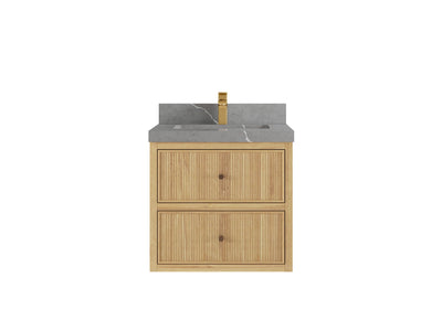 Sonoma Floating Teak 24 in. W x 22 in. D Single Sink Bathroom Vanity