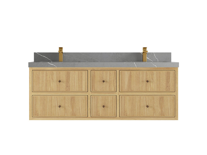 Sonoma Floating Teak 60 in. W x 22 in. D Double Sink Bathroom Vanity - photo 18