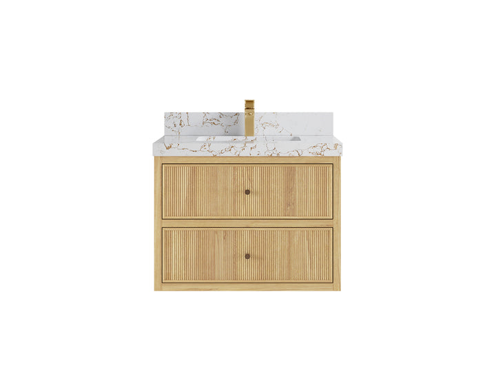 Sonoma Floating Teak 30 in. W x 22 in. D Single Sink Bathroom Vanity - photo 20