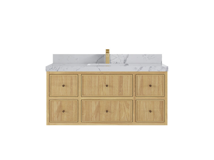 Sonoma Floating Teak 48 in. W x 22 in. D Single Sink Bathroom Vanity - photo 22
