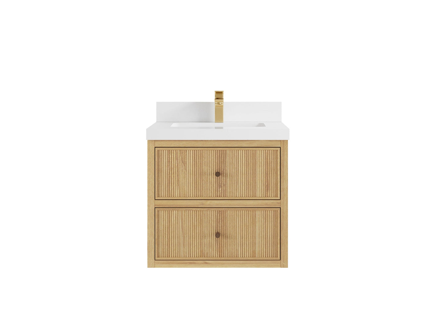 Sonoma Floating Teak 24 in. W x 22 in. D Single Sink Bathroom Vanity
