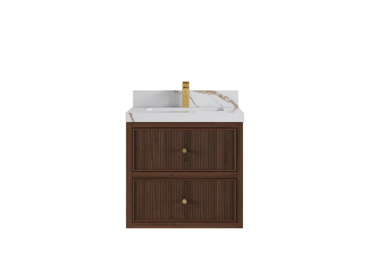 Sonoma Floating Teak 24 in. W x 22 in. D Single Sink Bathroom Vanity - photo 7