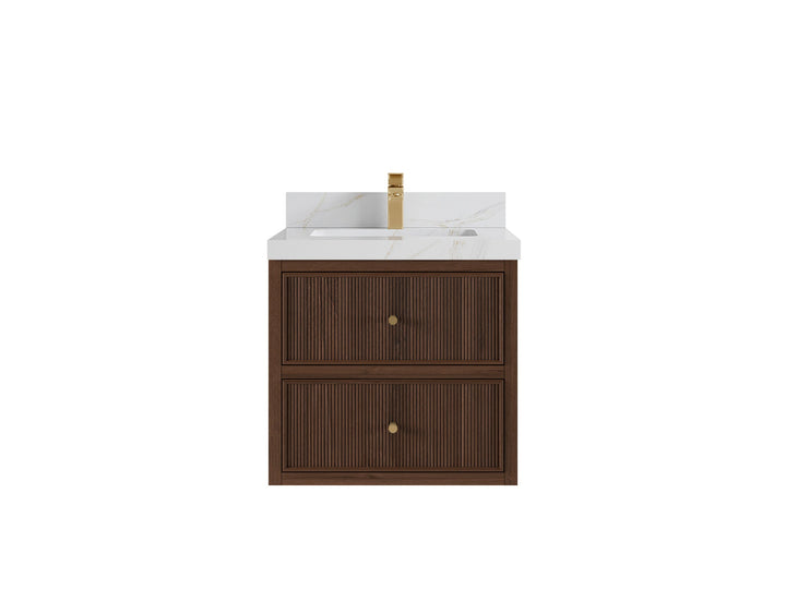 Sonoma Floating Teak 24 in. W x 22 in. D Single Sink Bathroom Vanity - photo 11