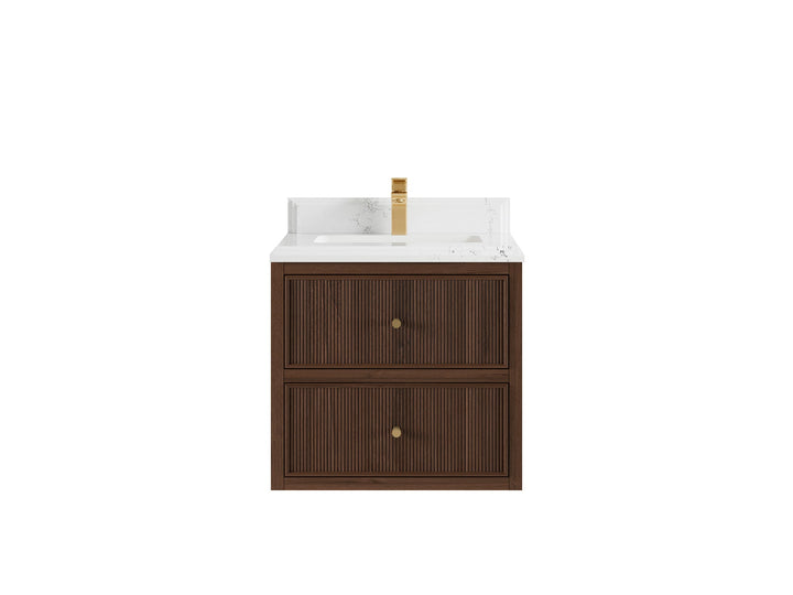 Sonoma Floating Teak 24 in. W x 22 in. D Single Sink Bathroom Vanity - photo 15