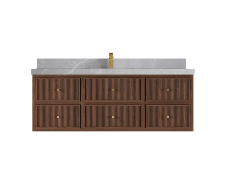 Sonoma Floating Teak 60 in. W x 22 in. D Single Sink Bathroom Vanity - photo 18