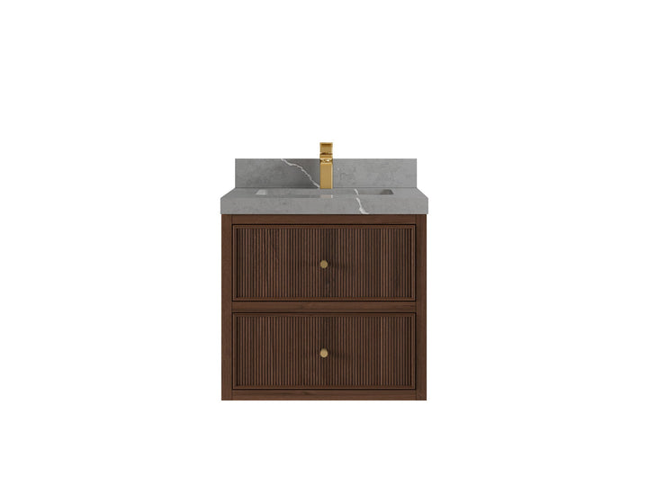 Sonoma Floating Teak 24 in. W x 22 in. D Single Sink Bathroom Vanity - photo 19