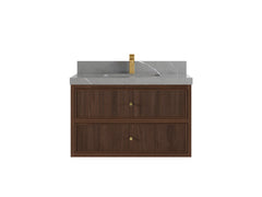 Sonoma Reeded Floating Teak 36 in. W x 22 in. D Center Sink Bathroom Vanity - photo 19