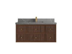 Sonoma Reeded Floating Teak 48 in. W x 22 in. D Single Sink Bathroom Vanity - photo 19