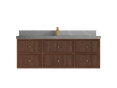 Sonoma Reeded Floating Teak 60 in. W x 22 in. D Single Sink Bathroom Vanity - photo 19