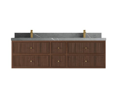 Sonoma Reeded Floating Teak 72 in. W x 22 in. D Double Sink Bathroom Vanity - photo 19