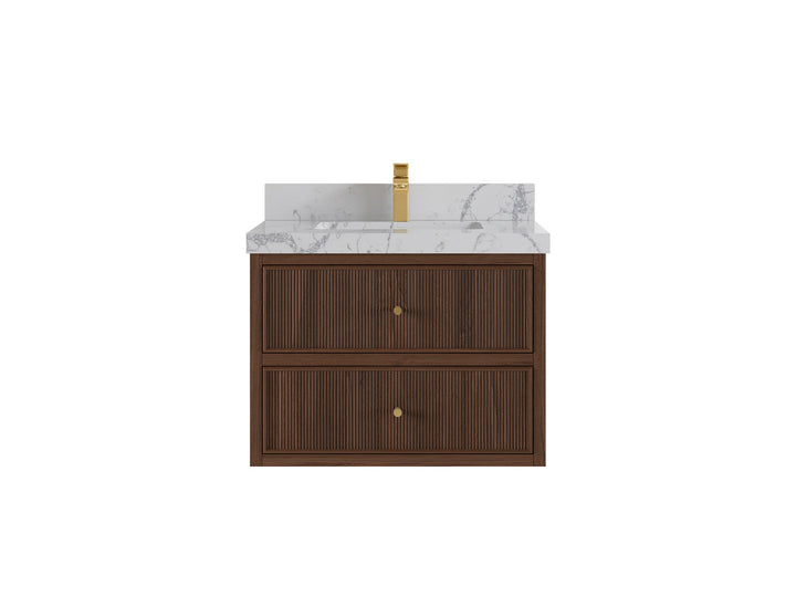 Sonoma Floating Teak 30 in. W x 22 in. D Single Sink Bathroom Vanity - photo 23